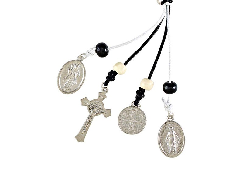 Autom Saint Benedict Door Hanger with Medals, Bless This Home Wall Decorations, Housewarming Gift Ideas, 6.5 Inches - Image 4